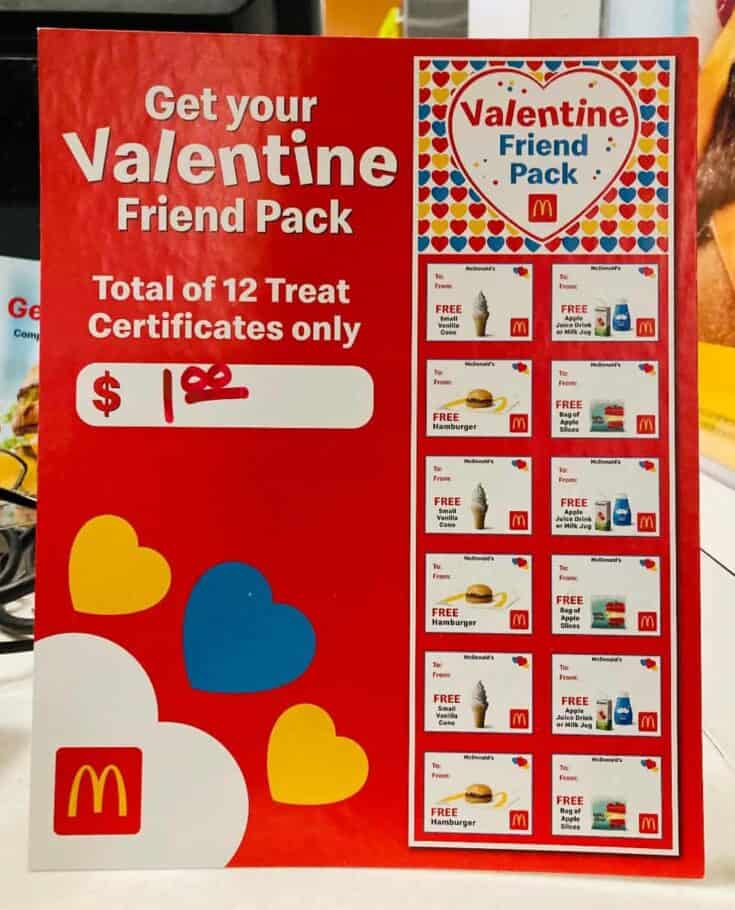 McDonald's Offers 1 Valentine Friend Pack 2024 Includes 20+ in Free