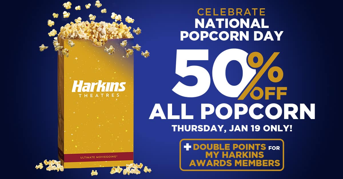 National Popcorn Day 2025 Harkins Adda Livvie