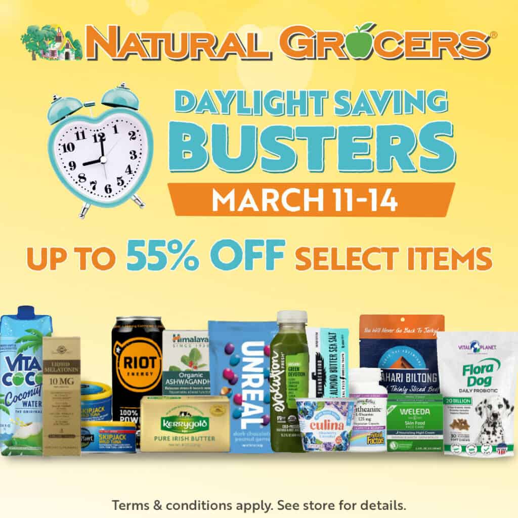 Natural Grocers Beat the Time Change Blues with Deals, Coffee Giveaway