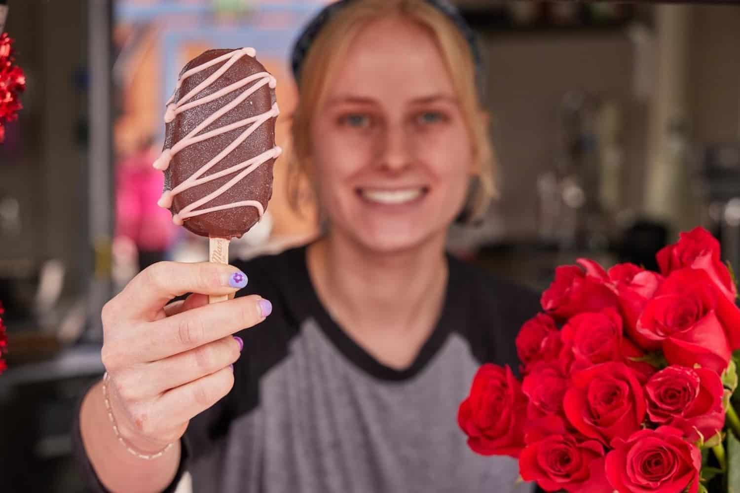 ice cream bar and roses