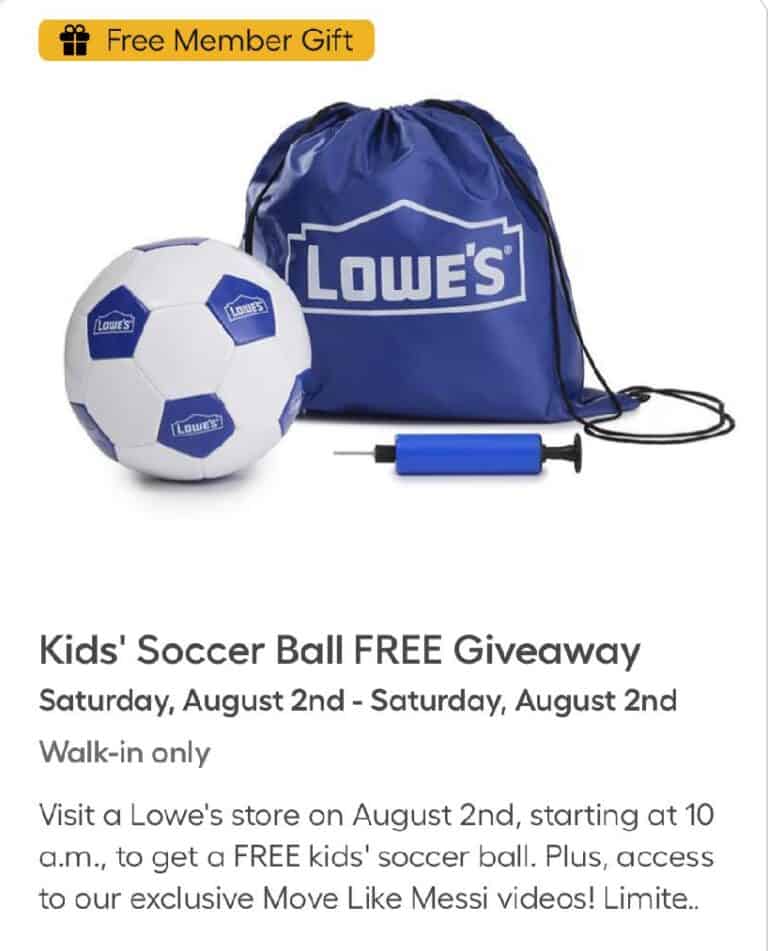 Today! Lowe's Gives Away Totally Free Soccer Balls for One Day Only